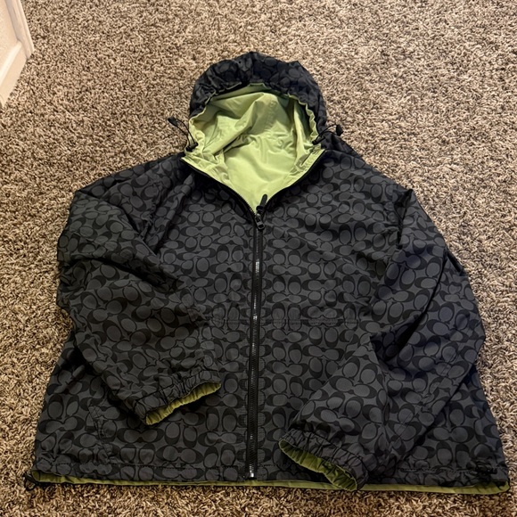 Light Green Hooded Windbreaker - Picture 2 of 4